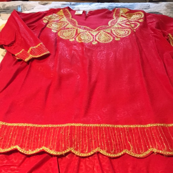 Three Piece African Skirt Set - Top, Drawstring Skirt and Headwrap - Picture 2 of 7